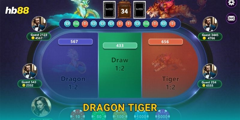 Dragon Tiger nhanh gọn – Cảm giác hồi hộp đỉnh cao tại Hb88
